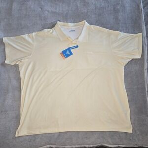 Columbia PFG Omni-Shade Polo Shirt Mens Big 6X Yellow Fishing UPF 50 Omni-Wick